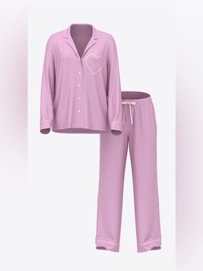 VS Signature Satin Heart Pajama Set